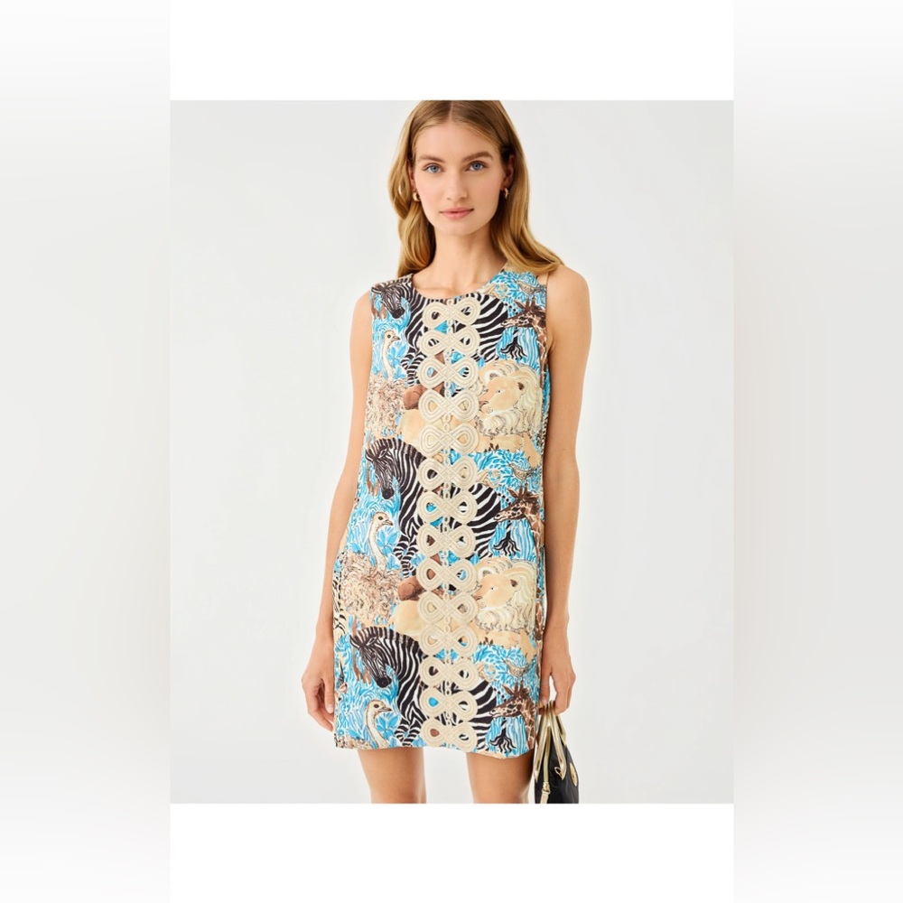 Lilly Pulitzer EDITA SHIFT DRESS LILLYS ZOO Vintage Vault size 4 NEW